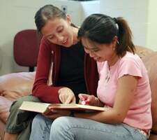 students studying