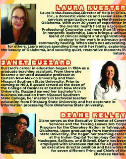Women In Business Flyer women in business flyer with Dr. Buzzard picture and bio information